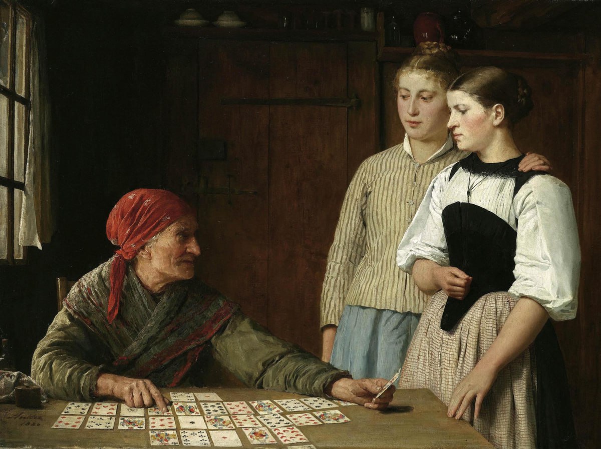 К записи «"Fortune teller" by Albert Anker, 1880», снимок 1 из 1